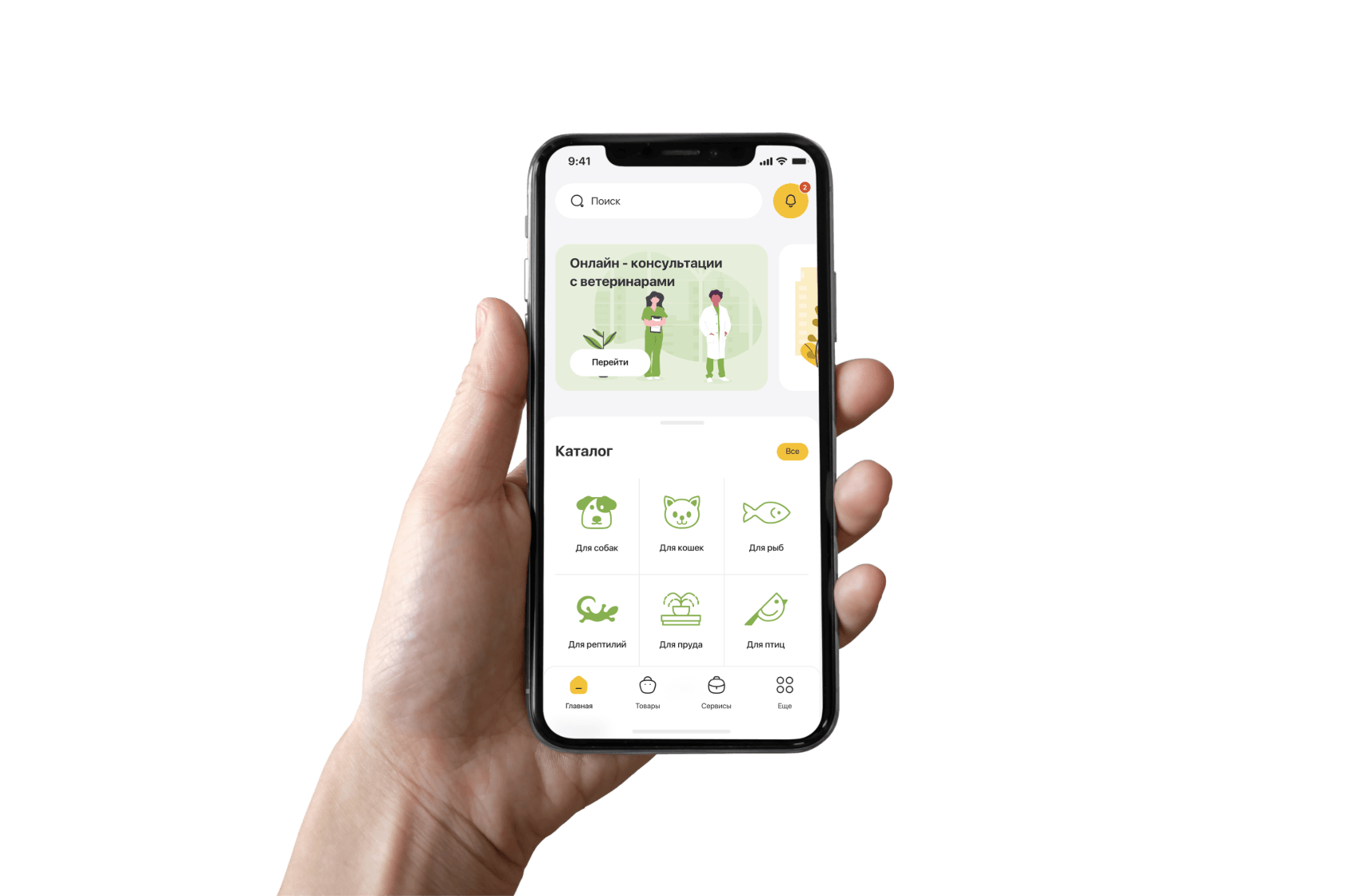 The Zoocomplex app on a phone with the illustrated pets