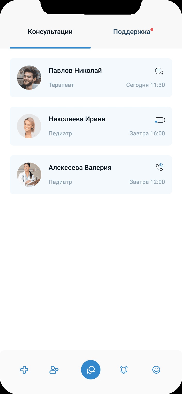The list of consultations and support