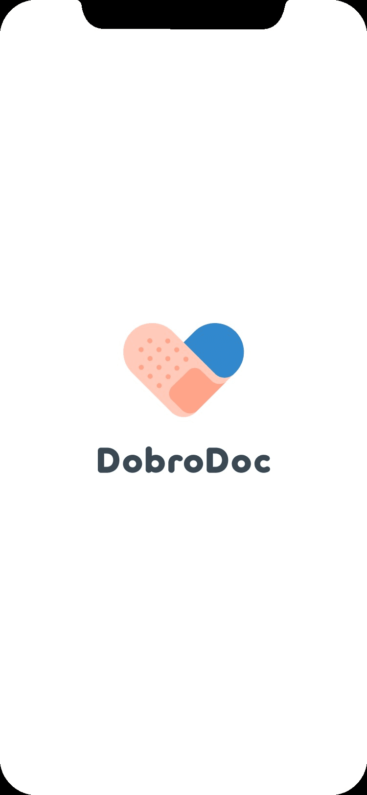 Onboarding — the DobroDoc logo screen