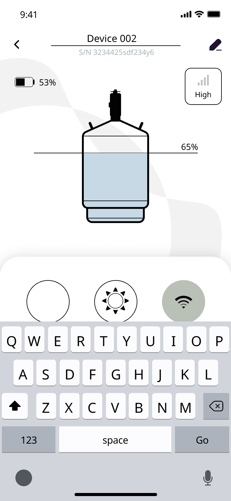 Changing the Wi-Fi network of a device with the keyboard open