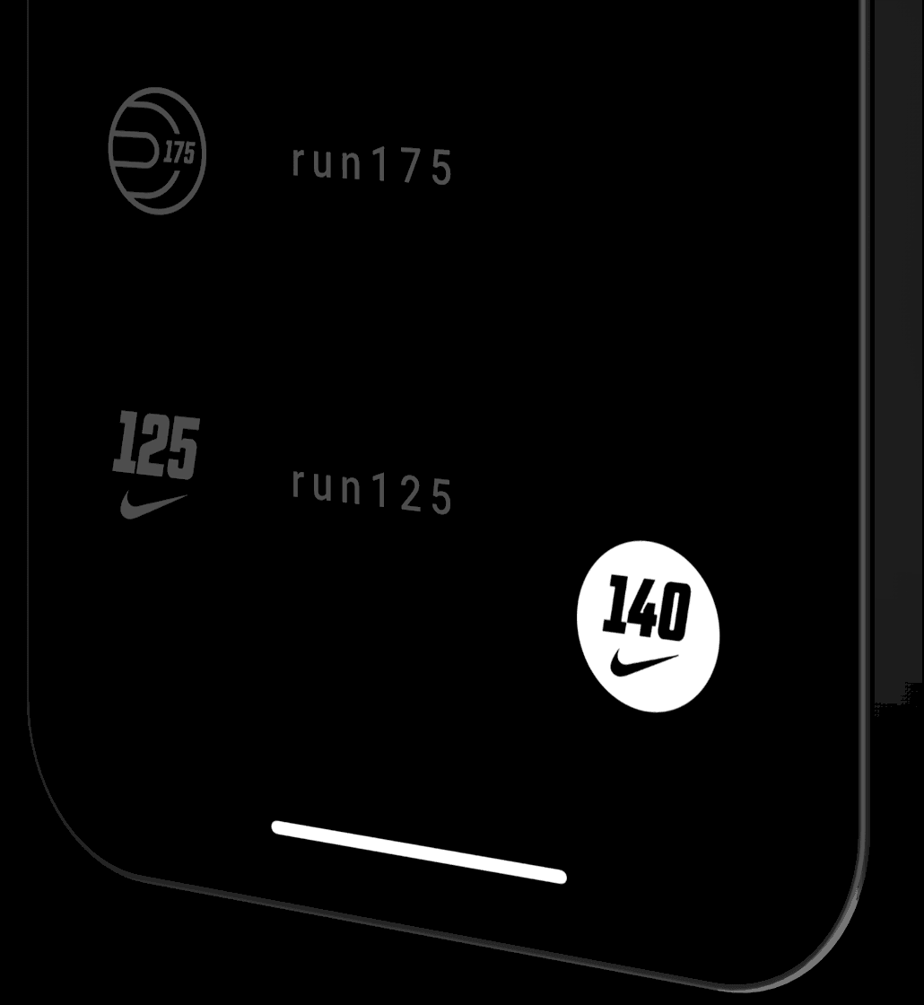 The run125, run140 and run175 stations built with Nike